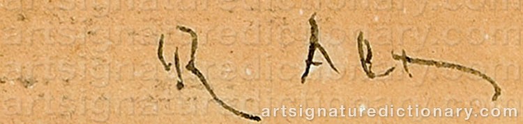 Authentic signature by Rudolf Von ALT on artwork
