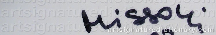 Authentic signature by Ottavio MISSONI on  artwork