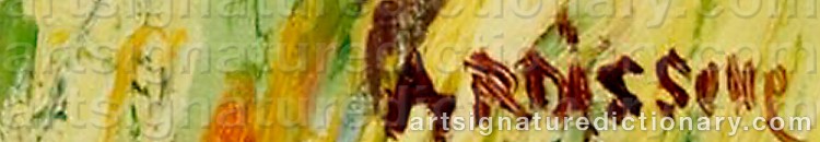 Authentic signature by Yolande ARDISSONE on artwork