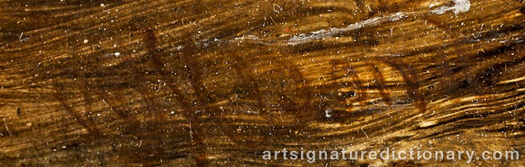 Authentic signature by William Joseph J. C. BOND on  artwork