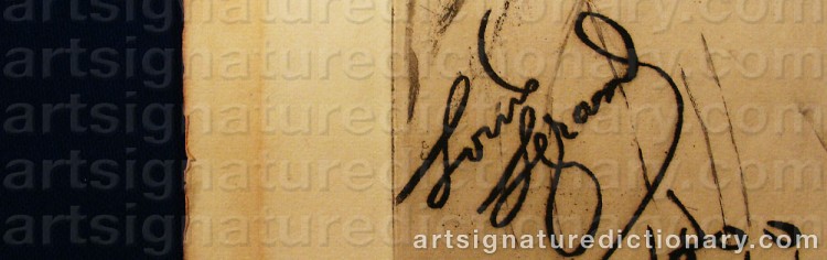 Signature by Louis Auguste Mathieu LEGRAND