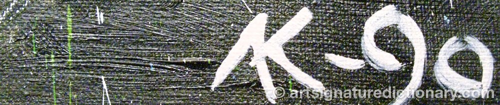 Authentic signature by Lev Yevgenievich KROPIVNITSKY on artwork