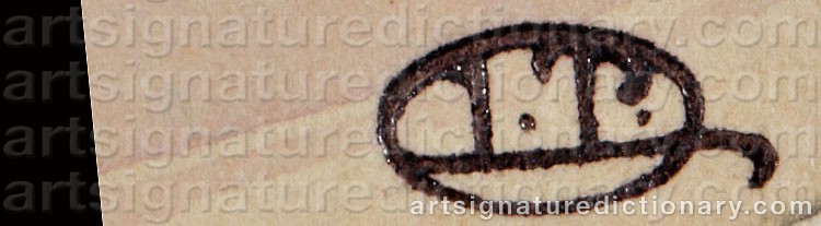 Authentic signature by Lucien PISSARRO on artwork