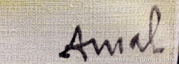 Authentic signature by François ARNAL on  artwork