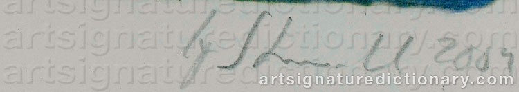 Authentic signature by Kaj STENVALL on artwork