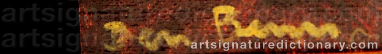 Authentic signature by Ben BENN on artwork