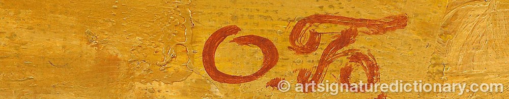 Authentic signature by Olga Vassilievna BULGAKOVA on  artwork