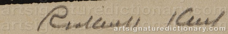 Authentic signature by Rockwell KENT on artwork