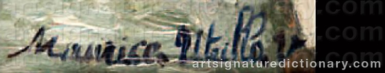Authentic signature by Maurice UTRILLO on Painting/Watercolour artwork