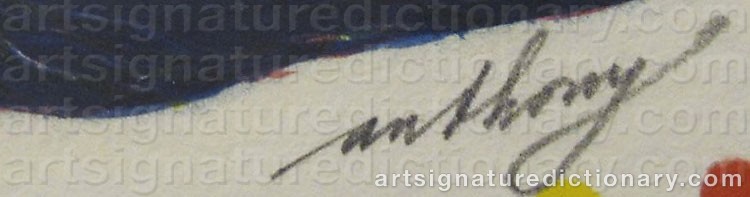 Authentic signature by Anthony STRÜWER on artwork