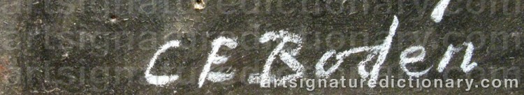 Signature by Carl Eric BODÉN