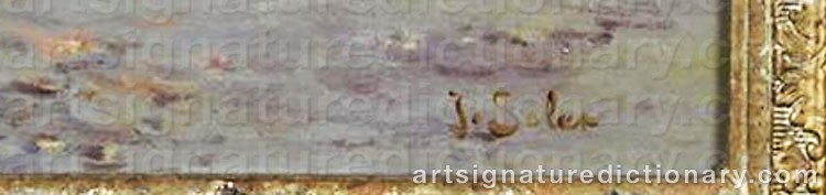 Authentic signature by Juan SOLER on  artwork