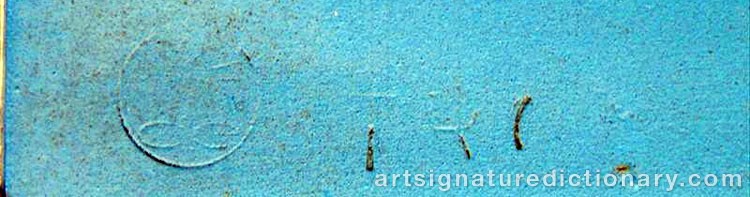 Authentic signature by Ernest TROVA on  artwork