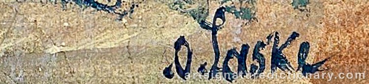 Signature by Oskar LASKE