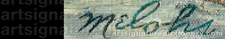 Authentic signature by Charles MELOHS on  artwork