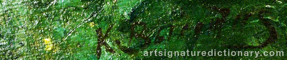 Authentic signature by Konstantin Semeonovich VISOTSKY on  artwork