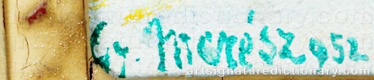 Authentic signature by Gyula MERÉSZ on Painting/Watercolour artwork