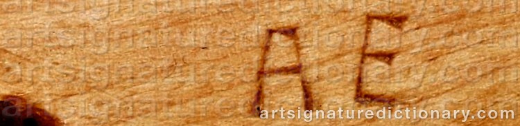 Authentic signature by Anton (Sami Artist) ENARSSON on artwork