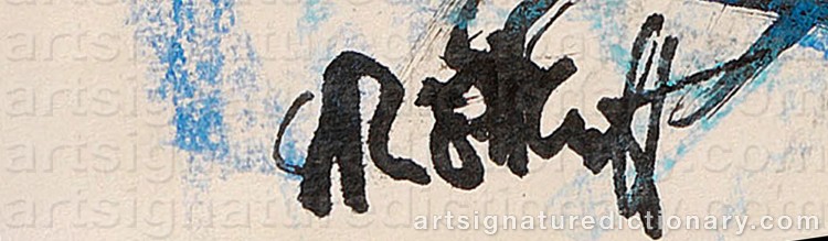 Authentic signature by Karl SCHMIDT-ROTTLUFF on artwork