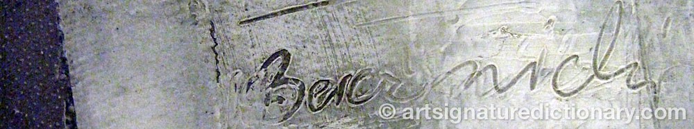 Authentic signature by Kiejstut BEREZNICKI on  artwork