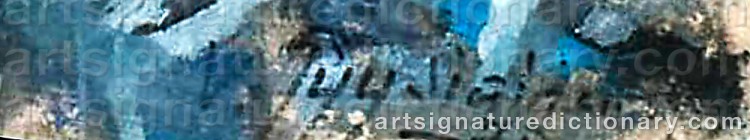 Authentic signature by Valdemar PYYSIÄINEN on artwork