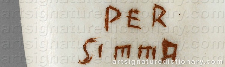 Authentic signature by Per Henrik (Sami Artist) SIMMA on Other artwork