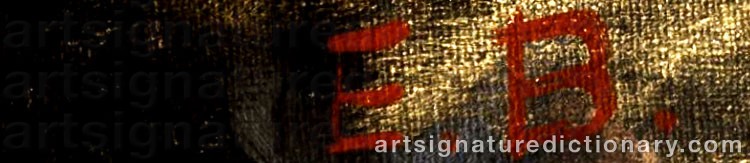 Authentic signature by Emil BEURMAN on  artwork