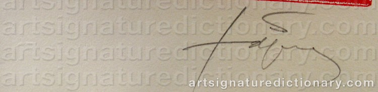 Signature by Antoni TAPIES