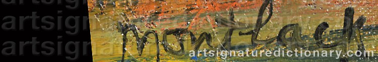 Authentic signature by Edith MONTLACK on artwork
