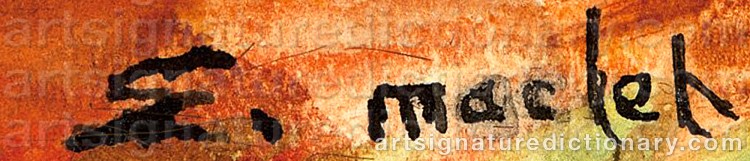 Authentic signature by Elisee MACLET on Painting/Watercolour artwork