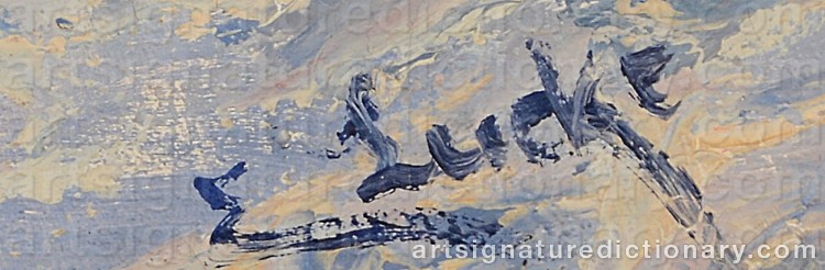 Authentic signature by Ernst LUCKE on Painting/Watercolour artwork