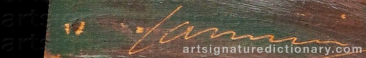 Authentic signature by Ilkka LAMMI on artwork