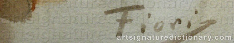 Authentic signature by FIORI on  artwork