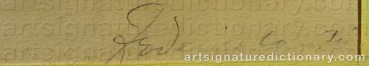 Authentic signature by Federico CANTU on artwork