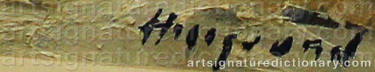 Authentic signature by Bengt HILLGRUND on Painting/Watercolour artwork
