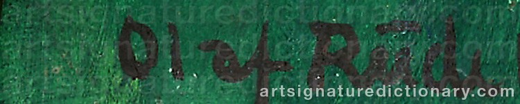 Signature by Olaf RUDE