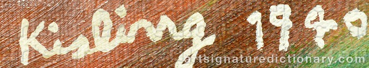 Authentic signature by Moïse Maurice KISLING on artwork