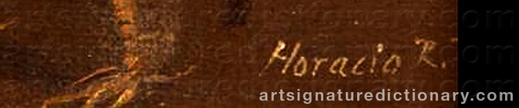 Authentic signature by Pr. Horacio RENTERIA ROCHA on Painting/Watercolour artwork