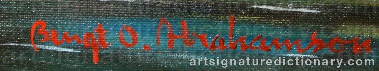 Signature by Bengt Olov ‘Bengt O.’ ABRAHAMSSON