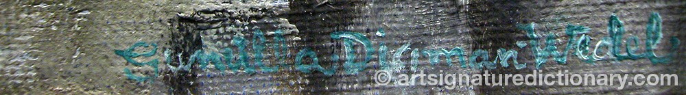 Authentic signature by Gunilla DIGMAN-WEDEL on  artwork