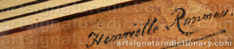 Signature by Henriette RONNER