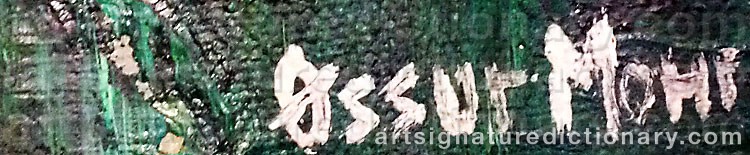 Authentic signature by Øssur MOHR on  artwork