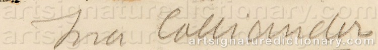 Authentic signature by Ina COLLIANDER on Drawing/Graphic/Print artwork