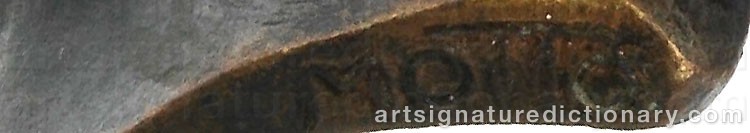 Authentic signature by Joseph C. MOTTO on artwork