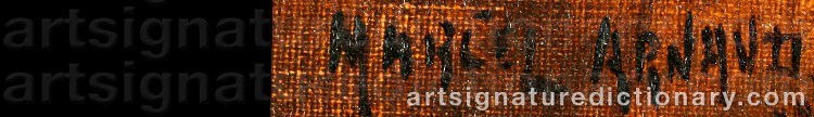 Authentic signature by Marcel ARNAUD on artwork