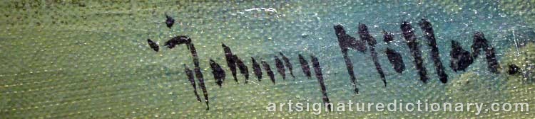 Forged signature of Johnny MILLAR