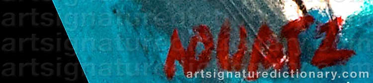 Authentic signature by Friedrich ADUATZ on  artwork