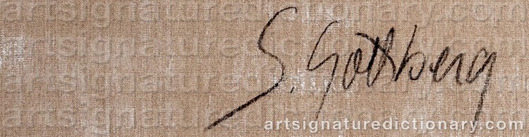 Authentic signature by Susanne GOTTBERG on  artwork