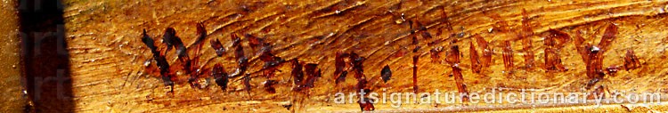 Authentic signature by Wilton MOTLEY on  artwork
