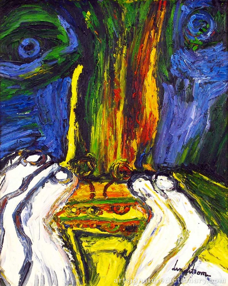 Close-up details showing Bengt LINDSTRÖM signature forgery characteristics